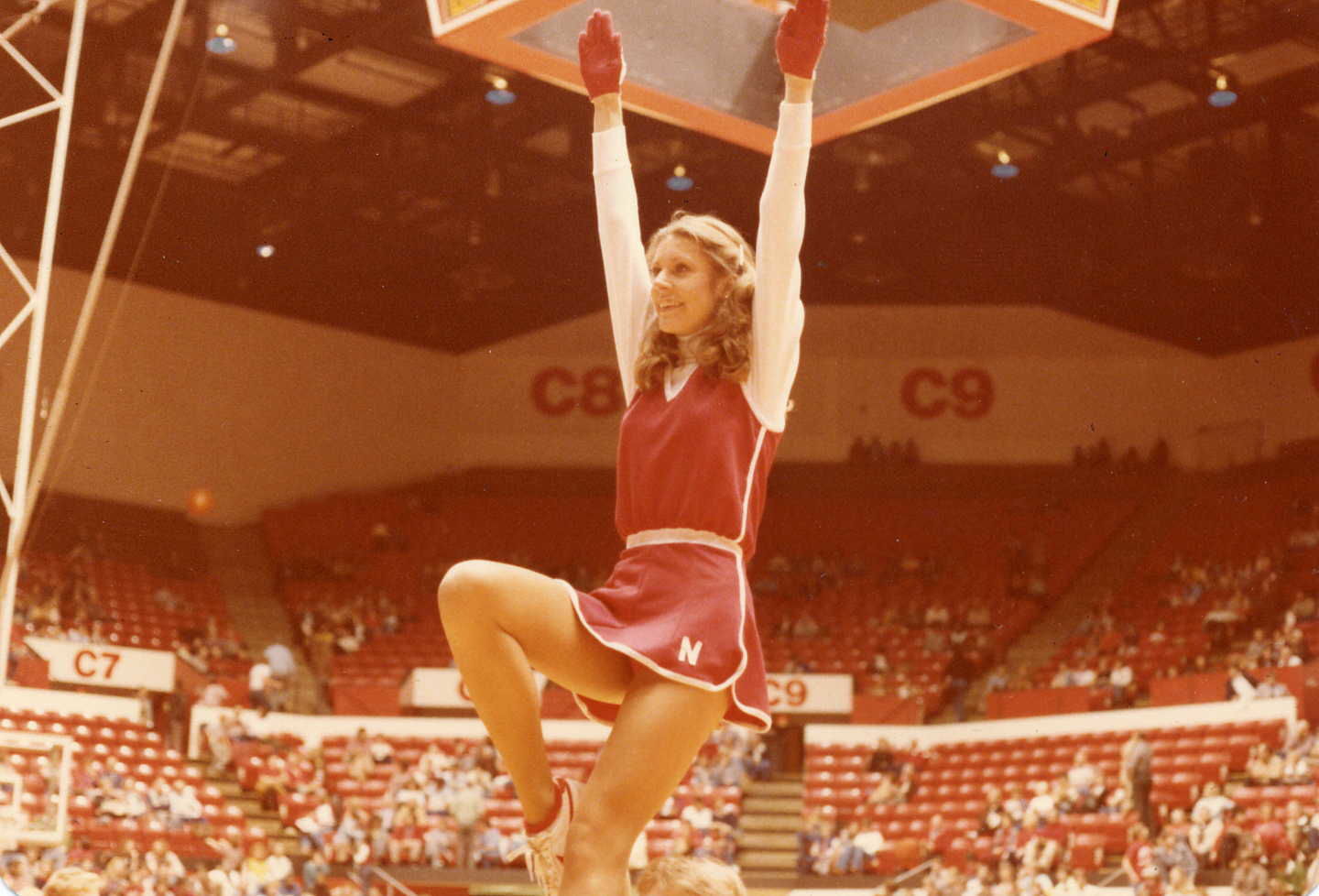 Deb Kleve, cheering for UNL